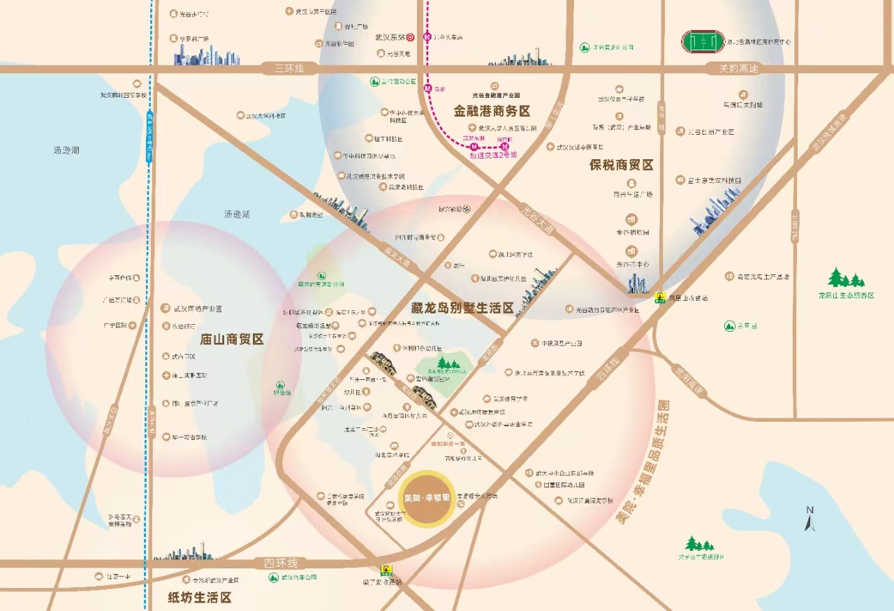 武汉美院幸福里位置交通图