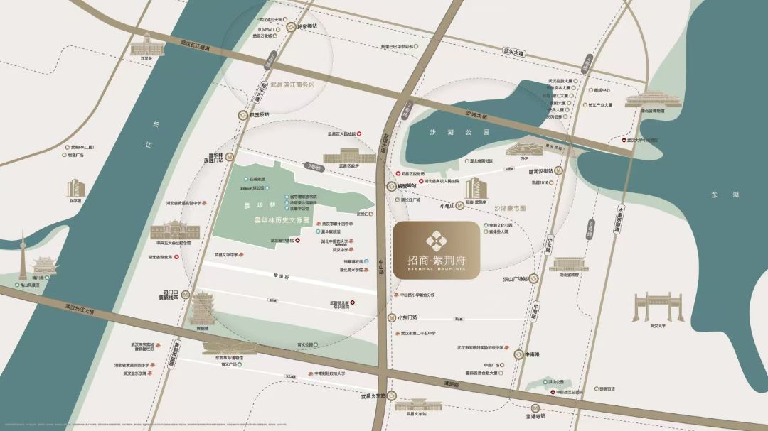 招商.紫荆府位置交通图