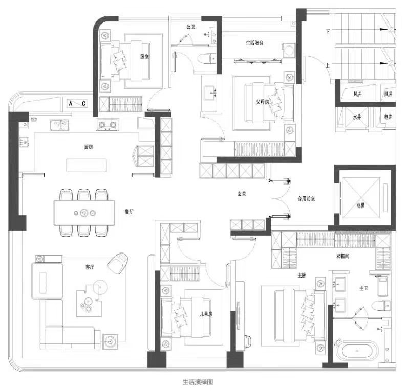 招商.紫荆府四房两厅两卫